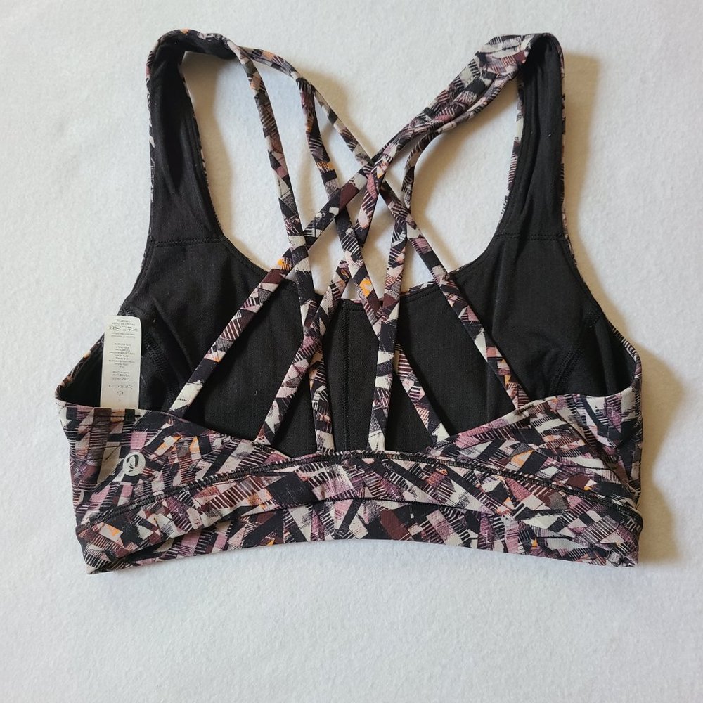 Lululemon Free To Be Serene Sports Bra Light Support Kaleidoscopic Pink Multi - Picture 3 of 8